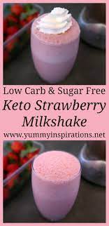 Low Carb Strawberry Milkshake Recipe Quick Easy Keto Milshakes Recipe Milkshake Recipe Easy Keto Smoothie Recipes Keto Milkshake