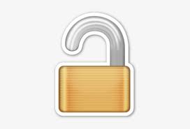 The smiley / emoji 🔏 open padlock with a pen / unlocked! Open Lock Lock Emoji Free Transparent Png Download Pngkey