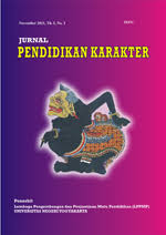 Pertama, keteraturan interior di mana setiap tindakan diukur berdasar hierarki nilai. Jurnal Pendidikan Karakter
