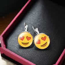 Gambar 13 Jenis Emoticon Emoji Gambar Lucu Perhiasan Hoop Earring Kaca Di Rebanas Rebanas