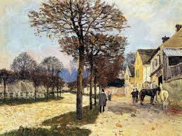Rue A Marly Le Roi Entree Du Village Sisley Camille Pissarro Paintings Impressionist Landscape Impressionist Art