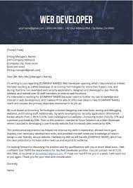 Web Developer Cover Letter Sample Resume Genius