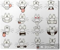 How to draw easter bunny face super easy Cartoon Bunny Faces Vector Clip Art Illustration Each Face On A Separate Layer Canvas Print Pixers We Live To Change