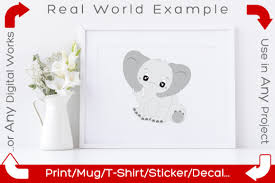 You can copy, modify, distribute and perform the work, even for commercial purposes, all without asking permission. Cute Baby Elephant Sitting Cartoon Graphic By Ibeartoo Creative Fabrica