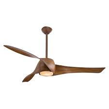 Designed by minka aire, artemis iv is an led ceiling fan boasting a dc motor in a brushed nickel finish and four silver abs blades. Minka Aire Artemis Led Distressed Koa Led Ceiling Fan With Light F803dl Dk Destination Lighting