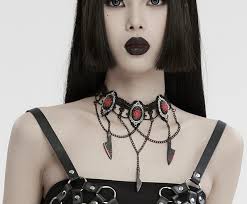 Gothic Halloween Blood Red Rose Kitchen Knife Necklace/Halloween