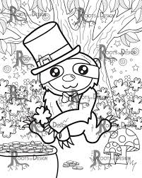 Select from 35970 printable coloring pages of cartoons, animals, nature, bible and many more. Instant Download Coloring Page St Patrick S Day Sloth Etsy Coloring Pages Sketch Book St Patricks Day
