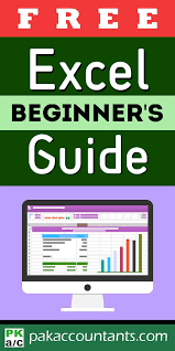 Free Excel Beginner S Guide Introduction To Excel Pakaccountants Com Microsoft Excel Tutorial Excel For Beginners Microsoft Excel