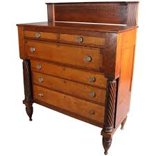 Gorgeous american antique highboy chest of drawers ca. Antique American Empire Carved Cherry And Bird S Eye Maple Chest Of Drawers For Sale Chest Of Drawers Drawers For Sale Drawers
