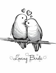 Pin By Sanaullah On Sk 12521 In 2020 Love Birds Drawing Bird Drawings Love Drawings
