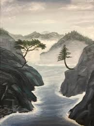 Misty Cove Art Outdoor Painting