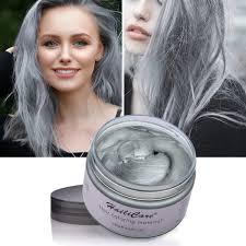 Hair color wax wash out hair color instant silver grey hair wax temporary hairstyle cream 4.23 oz silvery grey hair pomades natural silver ash matte hair gel for men and women (ash matte grey) : Silver Ash Grey Instant Colour Hair Wax 120g Hailicare Temporary Hair Dye Wax Men Women Hair Pomades Hair Styling Cream Mud Best Salon Hair Clay For Party Festival Cosplay Halloween Amazon Co Uk