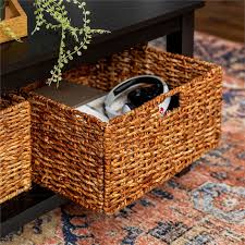 5.0 out of 5 stars. 40 Wood Storage Coffee Table In Black With Baskets C40mstbl