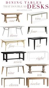 And at the end of the day, the caddy can be placed in a corner, hidden under the table or. Dining Tables That Can Double As Desks Kelley Nan