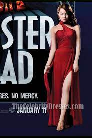 Ryan gosling, more promise 'iconic gangster film'. Mma Stone Rot Abendkleid Im Film Gangster Squad Thecelebritydresses