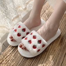 4.3 out of 5 stars with 61 ratings. White Furry House Slippers Plush Winter Slippers Home Fluzzy Women S Slippers With Fruit Japanese Style White Slides For Women Slippers Aliexpress