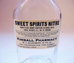 Vintage Bottle Pharmacy Sweet Spirits Nitre Etsy