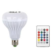 Led Bulb 12w Rgb Music Playing Dimmable Wireless Bluetooth Bulb Colorful Audio Speaker Light Lamp With 24 Key Remote Control Ampoule Connectee Amplificateur De Son Support Mobile