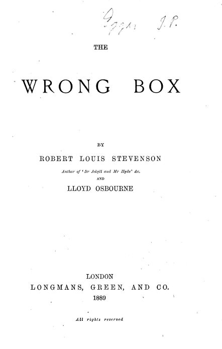 The Wrong Box | Robert Louis Stevenson PDF