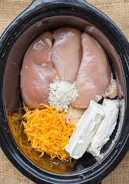 Add 2 cans cream of chicken soup, 1 can chicken broth, and a package of dry zesty italian dressing mix. Slow Cooker Chicken Bacon Ranch Sandwiches Crack Chicken Dinner Then Dessert