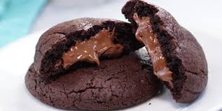 Des Biscuits Au Nutella Fondant Tout Simplement Divins Desserts Ma Fourchette Nutella Cookies Cookie Recipes Nutella Recipes