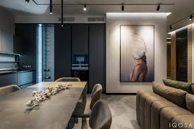 Iqosa Designed A Dark And Modern Interior Design For This Apartment Located In Kiev Caandesign Arch Modern Apartment Modern Interior Design Modern Interior