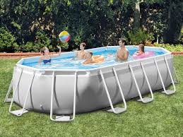 piscine tubulaire ovale intex prism frame 5 03 x 2 74 x 1 22 m