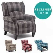 Browse our extensive range of armchairs online from occasional chairs and chaise lounges to recliners and rocking chairs, we'll have the style you're looking for. Eaton Wing Back Fireside Check Fabric Recliner Armchair Sofa Lounge Cinemo Chair Ebay