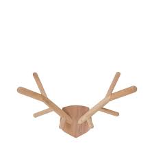 Porte Manteau Tete De Cerf En Bois L Maho Decoration Murale Bois Porte Manteaux Deco Murale Originale