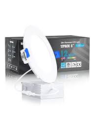 During the daytime/lit room, it is no. Ensenior 6 Pack 6 Inch Ultra Thin Led Recessed Ceiling Light With Junction Box 5000k Daylight 12w 110w Eqv Dimmable Can Killer Downlight 1050lm High Brightness Etl And Energy Star Certified Amazon Com