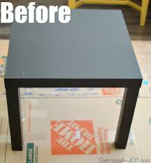 This Ikea Lack Hack Is A Great And Inexpensive Way To Transform The Basic Lack Table As You Only Need A Stenci Table Makeover Ikea Lack Table Ikea Coffee Table