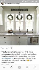 Christmas Wreaths On Kitchen Windows Window Wreath Kitchen Wreath Kitchen Window