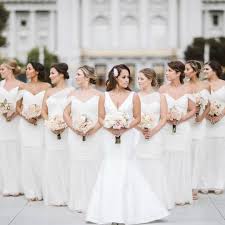 Silently Sings It S A Nice Day For A White Wedding Dresses Amsalebridesmaids G833u And G834u In Ecru White Wedding Dresses Bella Bridesmaid White Wedding