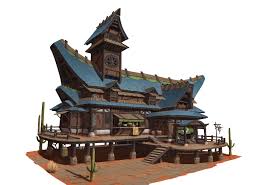 artstation desert dwellings duowei feng minecraft architecture environment design dwell