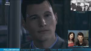 Become human features an eclectic cast of actors whose voices and likenesses are used to give each character depth and detail. Bryan Dechart Plays Detroit Become Human Reaction To Connor Wink Omg Xd Detroit Become Human Detroit Become Human Connor Connor