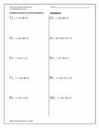 Free trial available at kutasoftware.com. Completing The Square Worksheets