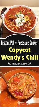 pressure cooker copycat wendy s chili