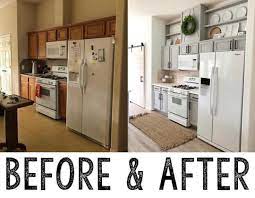 One Of Our Very Favorite Updates Builder Grade Cabinets To Custom In A Couple Of Hours For Under 200 Get Th Builder Grade Kitchen Builder Grade Chic Kitchen