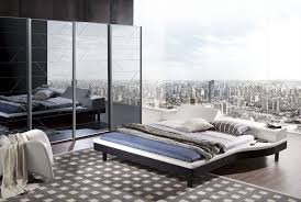 Great Modern Master Bedroom With Minimalist Mirrored Wall Modern Bedroom Modern Master Bedroom Interior Design Bedroom