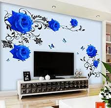 Wählen sie aus unserem exklusiven sortiment ihr lieblingsmotiv, zum beispiel. Wandtattoo Blau Rosen Ranke Xl Blumen Kaufland De