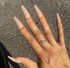 Another cute long acrylic nails can be achieved by painting your square coffin nails with a bright orange color. Pinterest Xobelin In 2020 Long Acrylic Nails Coffin Long Acrylic Nails French Manicure Acrylic Nails