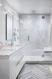 Check spelling or type a new query. Gray Marble Chevron Floor Tiles With White Lacquer Vanity Modern Bathroom