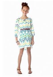 My Michelle Chevron Belted Dress Girls 7 16 Belk Com Belted Dress Dresses Chevron Print Dresses