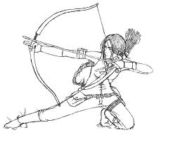 Katniss The Hunger Games Coloring Page Coloring Pages Coloring Pages