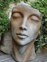 Gesicht Frau Kleinrosteffekt Aus Steinguss Frauengesicht Skulpturen Tonskulptur Tonskulpturen