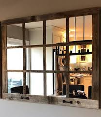 Window mirror wall decor inarace with regard to white arched window mirror view photo 14 of 15. 46x 36 Farmhouse Wall Decor Window Mirror Rustic Etsy In 2021 Mirror Wall Decor Bedroom Rustic Window Window Pane Mirror
