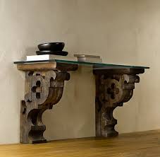 Like This Idea Corbels Restoration Hardware Glass Console Table