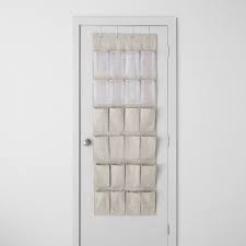 It seems sturdy enough to last a long time, and it looks attractive when i open my closet door. Over The Door 24 Pocket Mesh Shoe Organizer Light Gray Made By Design Target