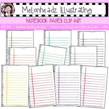 These vector graphic illustrations are simplistic icons (symbols) of digital gadgets in black and white. Notebook Paper Clipart Worksheets Teachers Pay Teachers