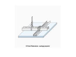 Knauf d112 suspended ceiling system with metal grid consists of lower/furring and upper/main cd channels. Knauf Systeme